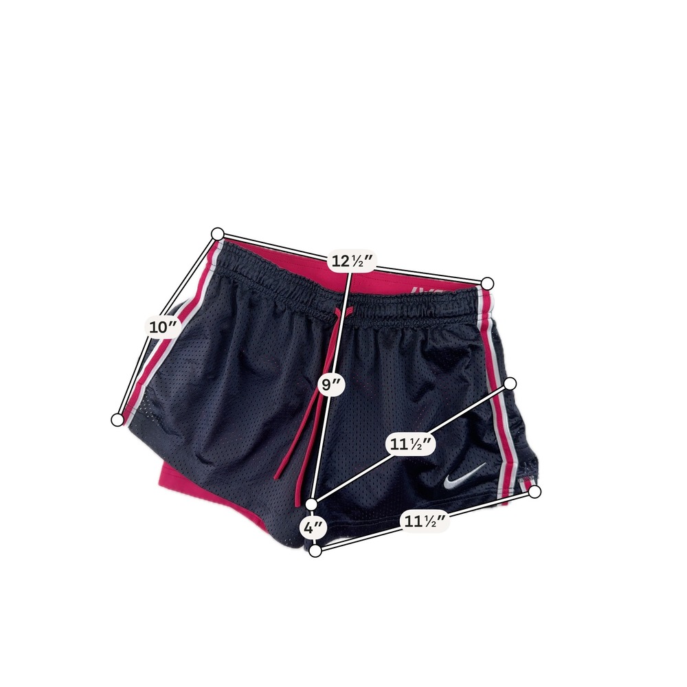 Nike 2-in-1 Shorts Womens Pro Combat Regular S Black Pink Athletic Mesh - Picture 8 of 8